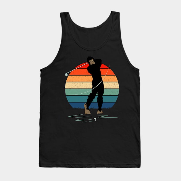 Retro BIgfoot Golfing Tank Top by Tesszero